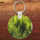 "Grüne Farne und Curling-Fronds" Schlüsselanhänger (Vorderseite)