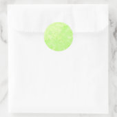 grüne Feder Runder Aufkleber (Tasche)