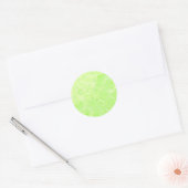 grüne Feder Runder Aufkleber (Umschlag)