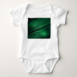 Grüne Feder, schöne Muster Textur. Baby Strampler