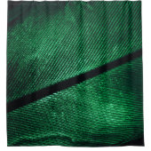 Grüne Feder, schöne Muster Textur. Duschvorhang (Vorderseite)