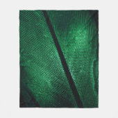 Grüne Feder, schöne Muster Textur. Fleecedecke (Vorderseite)