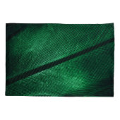 Grüne Feder, schöne Muster Textur. Kissenbezug (Rückseite)
