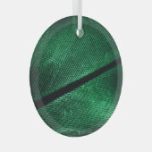 Grüne Feder, schöne Muster Textur. Ornament Aus Glas (Vorderseite Rechts)