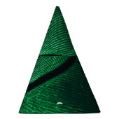 Grüne Feder, schöne Muster Textur. Partyhütchen (Rechts)