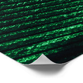 Grüne Feder, schöne Muster Textur. Poster (Ecke)