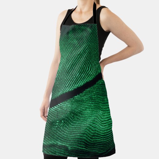 Grüne Feder, schöne Muster Textur. Schürze (InSitu)