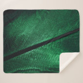 Grüne Feder, schöne Muster Textur. Sherpadecke (Vorderseite (Horizontal))