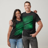 Grüne Feder, schöne Muster Textur. T-Shirt (Unisex)