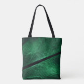 Grüne Feder, schöne Muster Textur. Tasche (Rückseite)