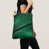Grüne Feder, schöne Muster Textur. Tasche (Von Nahem)