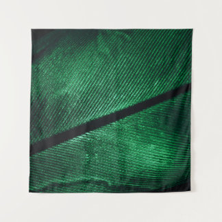 Grüne Feder, schöne Muster Textur. Wandteppich
