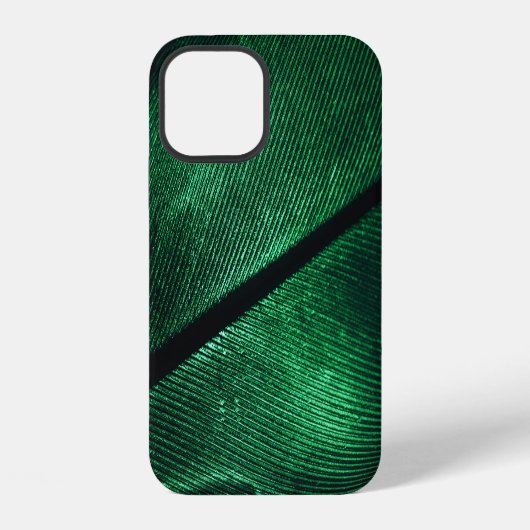Grüne Feder, schöne Mustertextur. iPhone Hülle (Rückseite)