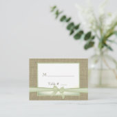 Grüne Federbeine und Bow-Sitzkarten Platzkarte (Stehend Vorderseite)
