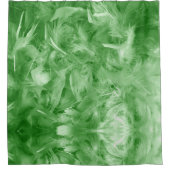 Grüne Federn Duschvorhang (Vorderseite)