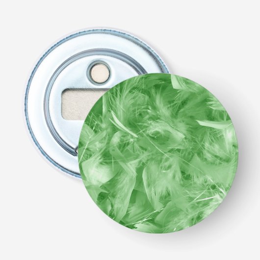 Grüne Federn Flaschenöffner (Vorderseite)