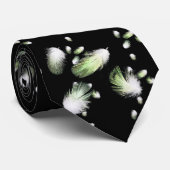 Grüne Federn Krawatte (Gerollt)