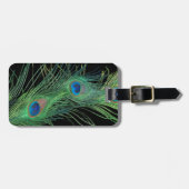 Grüne Federn mit Schwarzem Gepäckanhänger (Vorderseite horizontal)