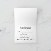 Grüne Federn mit schwarzem Hochzeit UAWG Einladung (Innenseite)