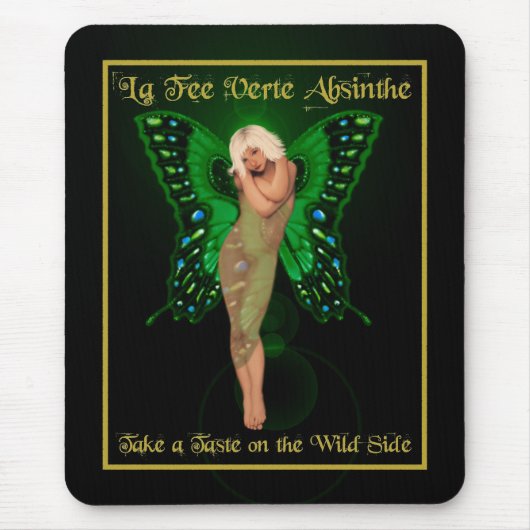 Grüne Fee Absinth Mousepad (Vorne)