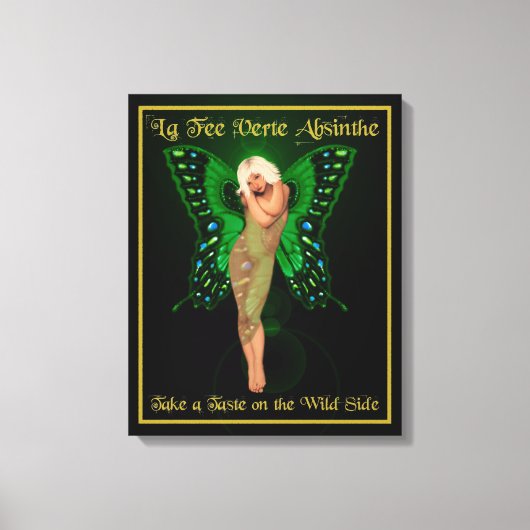 Grüne Fee Absinthe Leinwanddruck (Vorderseite)