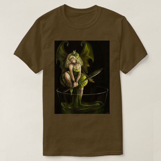 grüne Fee des Absinth T-Shirt (Design vorne)