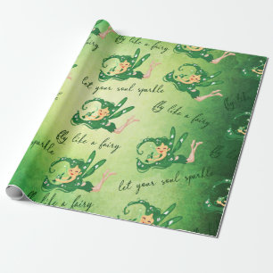 Grüne Fee ließ Ihren Soulschein wie a-Fee fliegen Geschenkpapier