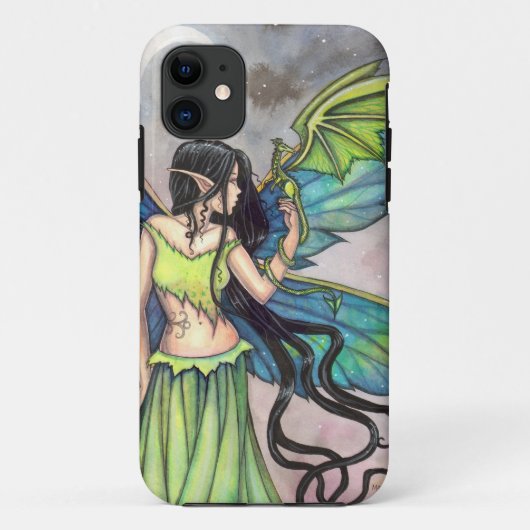 Grüne Fee und Drachen Fantasy-Kunst Case-Mate iPhone Hülle (Rückseite)