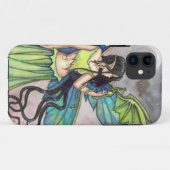 Grüne Fee und Drachen Fantasy-Kunst Case-Mate iPhone Hülle (Rückseite (Horizontal))