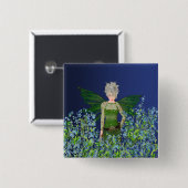 Grüne Fee - Vergissmeinnicht Button (Vorne & Hinten)