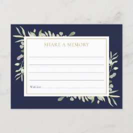 Grüne Feier des Lebens gemeinsam mit einer Memory  Postkarte