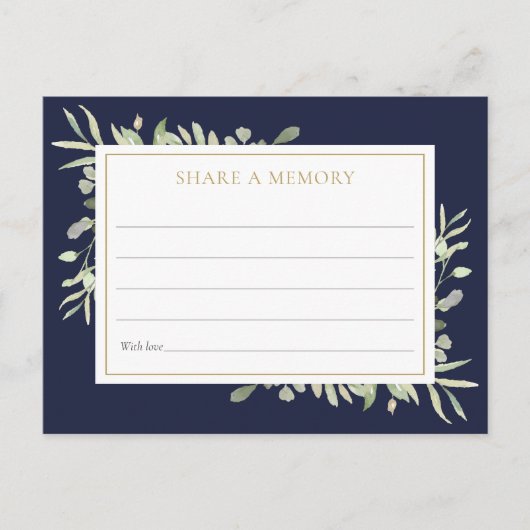 Grüne Feier des Lebens gemeinsam mit einer Memory  Postkarte (Vorderseite)