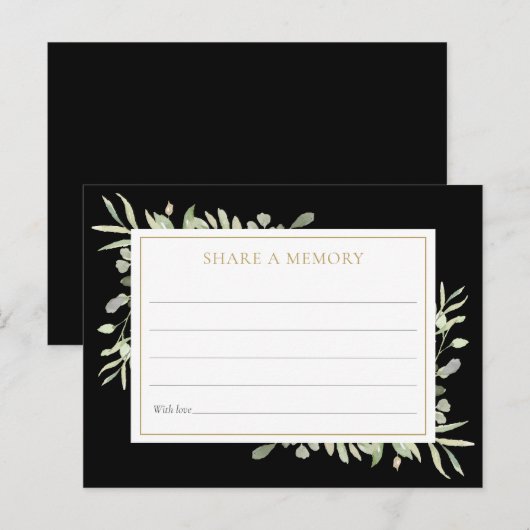 Grüne Feier des Lebens gemeinsam mit einer Memory  Postkarte (Vorne/Hinten)