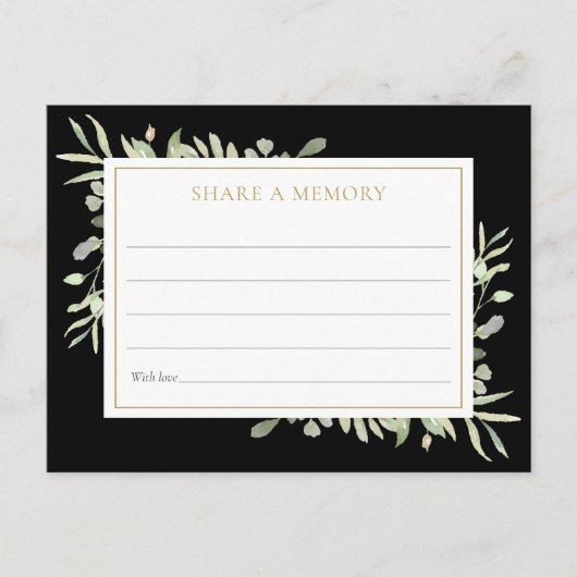 Grüne Feier des Lebens gemeinsam mit einer Memory  Postkarte (Vorderseite)