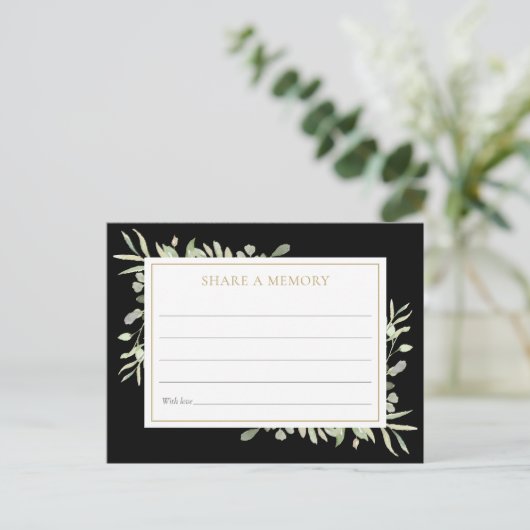 Grüne Feier des Lebens gemeinsam mit einer Memory  Postkarte (Stehend Vorderseite)