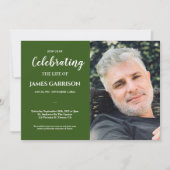 Grüne Feier des Lebens mit Beerdigung des Fotos Einladung (Vorderseite)