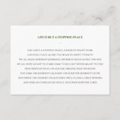 Grüne Feier Lebensgebet-Karte mit Foto Begleitkarte (Rückseite)