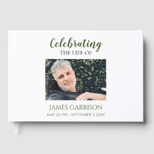 Grüne Feier mit Foto-Gedenkstätte Gästebuch (Vorderseite)