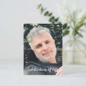 Grüne Feier mit Foto-Gedenkstätte Postkarte (Stehend Vorderseite)