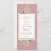 Grüne Feier zum Lebensbeerdigung Invi Einladung (Vorderseite)