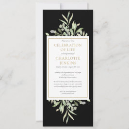 Grüne Feier zum Lebensbeerdigung Invi Einladung