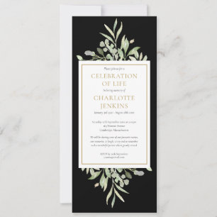 Grüne Feier zum Lebensbeerdigung Invi Einladung