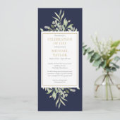 Grüne Feier zum Lebensbitter Einladung (Stehend Vorderseite)