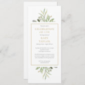 Grüne Feier zum Lebensbitter Einladung (Vorne/Hinten)