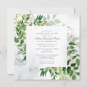 Grüne Feier zur Beerdigung des Lebens Einladung