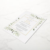 Grüne Feier zur Beerdigung des Lebens Gold Folieneinladung (Gedreht)