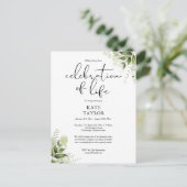 Grüne Feier zur Gedenkveranstaltung Ankündigungspostkarte (Stehend Vorderseite)