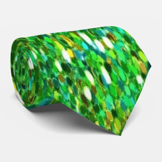 Grüne Feiertage-Bling Krawatte (Gerollt)