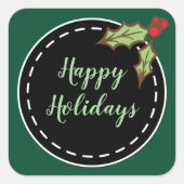 Grüne Feiertage Sticker (Vorderseite)