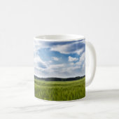 Grüne Felder Kaffeetasse (VorderseiteRechts)